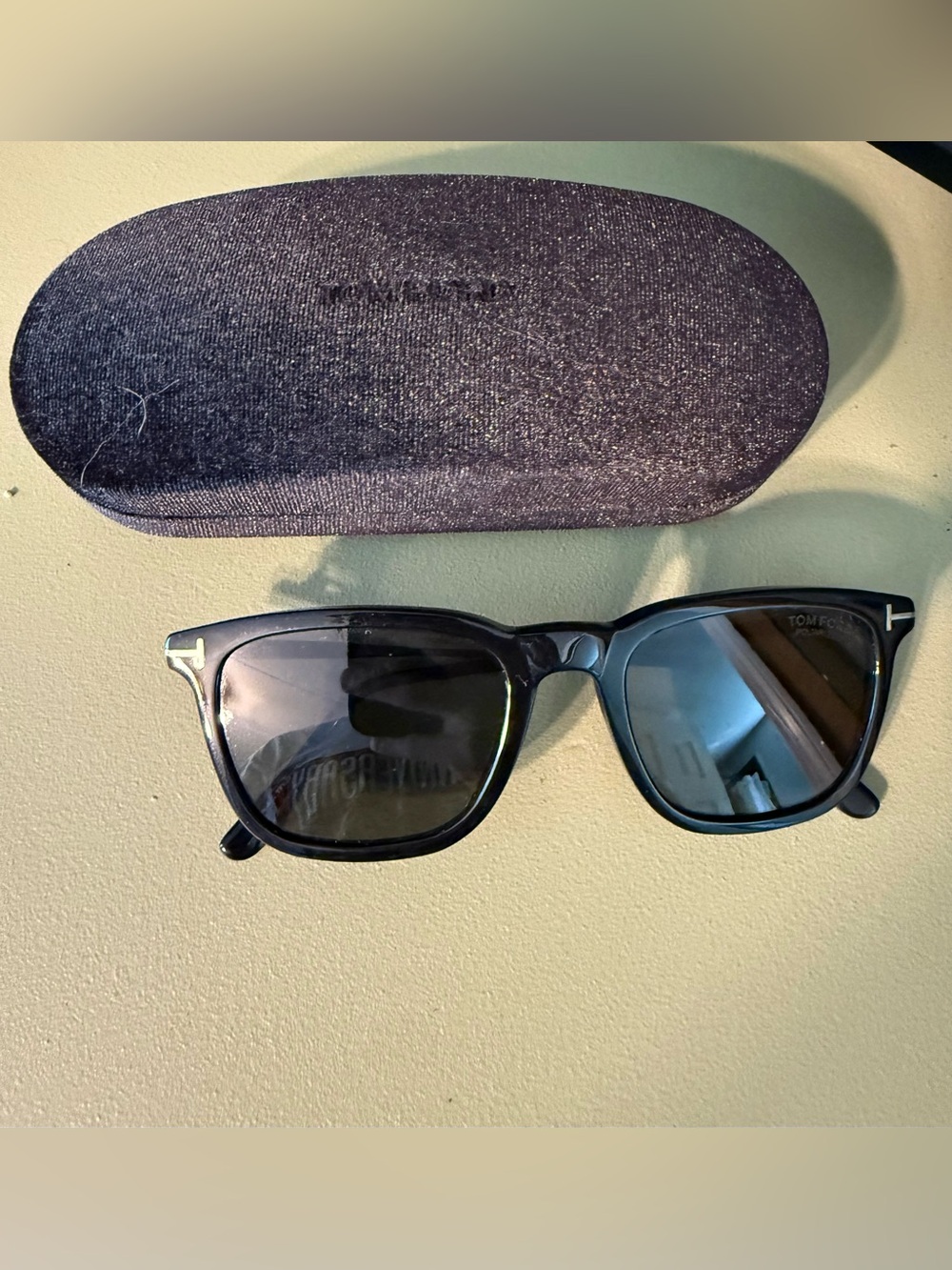 Tom Ford Claud-02 TF625 01D Polarized Sunglasses Black 53-20 w/ Case